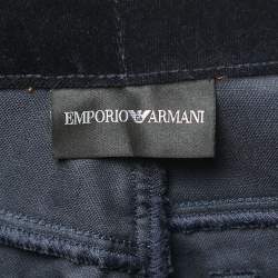 Emporio Armani Navy Blue Velvet Jeans S Waist 26"