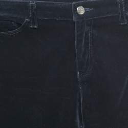 Emporio Armani Navy Blue Velvet Jeans S Waist 26"