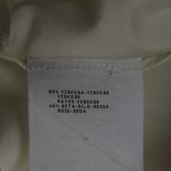 Pre Owned Emporio Armani White Silk-Blend Top S