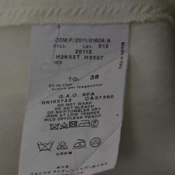 Pre Owned Emporio Armani White Silk-Blend Top S