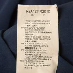 مملوكة مسبقًا Emporio Armani Navy Blue Crepe One Shoulder Maxi Dress M