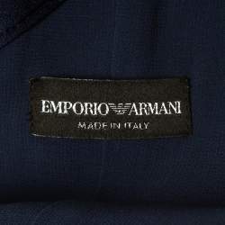 مملوكة مسبقًا Emporio Armani Navy Blue Crepe One Shoulder Maxi Dress M