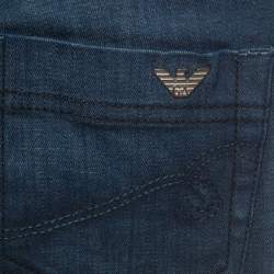 Pre Owned Emporio Armani Dark Blue Pocket Detailed Dakota Jeans M Waist 28"