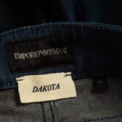 Pre Owned Emporio Armani Dark Blue Pocket Detailed Dakota Jeans M Waist 28"