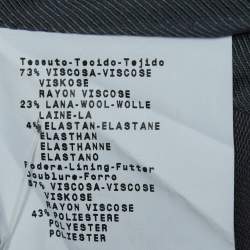 Pre Owned Emporio Armani Grey Crepe Blazer Skirt Suit M/L