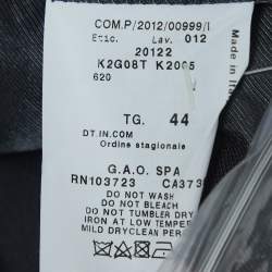 Pre Owned Emporio Armani Grey Crepe Blazer Skirt Suit M/L