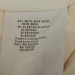 Pre Owned Emporio Armani Cream Silk Ruffled Tiered Sleeveless Mini Dress M