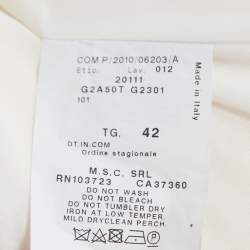 Pre Owned Emporio Armani Cream Silk Ruffled Tiered Sleeveless Mini Dress M