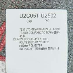 Pre Owned Emporio Armani Black Geometric Print Synthetic Long Sleeve Blouse M