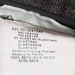 Pre Owned Emporio Armani Black Jersey Wired Hem Pencil Skirt M