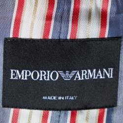 Emporio Armani Grey Nylon Single Breasted Blazer & Skirt Set M