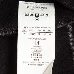 Emporio Armani Black Patterned Wool & Mohair Vest L