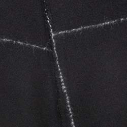 Emporio Armani Black Patterned Wool & Mohair Vest L