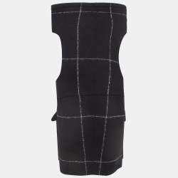 Emporio Armani Black Patterned Wool & Mohair Vest L