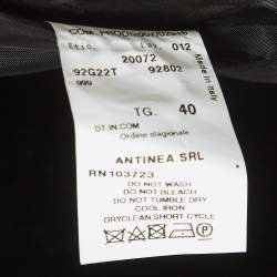 Pre Owned Emporio Armani Black Velvet Single Breasted Blazer S