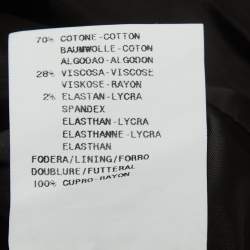 Pre Owned Emporio Armani Black Velvet Single Breasted Blazer S