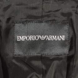 Pre Owned Emporio Armani Black Velvet Single Breasted Blazer S