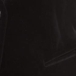 Pre Owned Emporio Armani Black Velvet Single Breasted Blazer S
