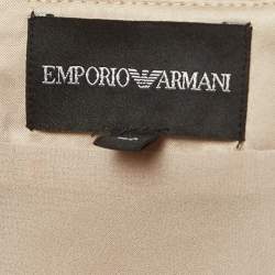 Pre Owned Emporio Armani Gold Sequin Pencil Skirt S