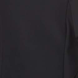 Pre Owned Emporio Armani Black Jersey Ruffled Short Dress M