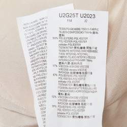 Pre Owned Emporio Armani Beige Crepe Single Breasted Coat M