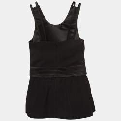 Pre Owned Emporio Armani Black Knit Sleeveless Top S