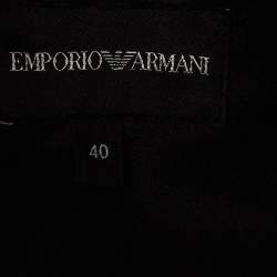 Pre Owned Emporio Armani Black Knit Sleeveless Top S