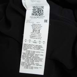 Pre Owned Emporio Armani Black Ruffle Textured Chiffon Mini Dress S