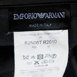 Pre Owned Emporio Armani Black Crepe Long Skirt L