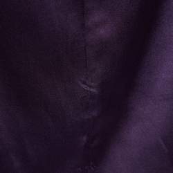 Pre Owned Emporio Armani Purple Silk Satin Sleeveless Top S