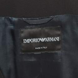Emporio Armani Black Cotton Pique Pantsuit M
