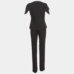 Emporio Armani Black Cotton Pique Pantsuit M