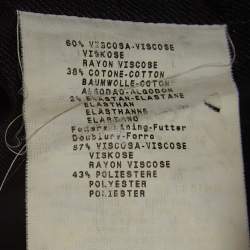 Pre Owned Emporio Armani Black Textured Canvas Mini Dress M