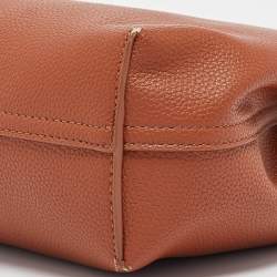 Pre Owned Emporio Armani Brown Faux Leather Small MyEA Shopper Tote