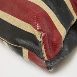 Emporio Armani Multicolor Snakeskin Embossed Leather Tote