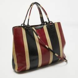 Emporio Armani Multicolor Snakeskin Embossed Leather Tote