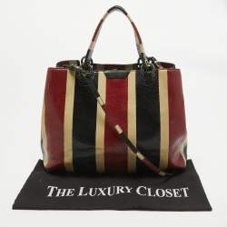 Emporio Armani Multicolor Snakeskin Embossed Leather Tote