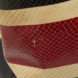 Emporio Armani Multicolor Snakeskin Embossed Leather Tote