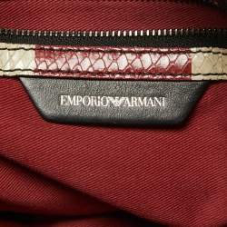 Emporio Armani Multicolor Snakeskin Embossed Leather Tote