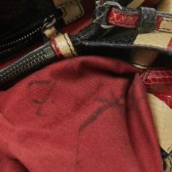 Emporio Armani Multicolor Snakeskin Embossed Leather Tote