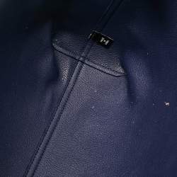 Pre Owned Emporio Armani Blue Leather Small MyEA Shopper Tote