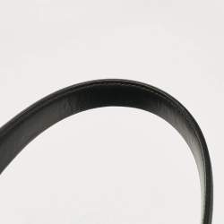 Pre Owned Emporio Armani Black Perforated Leather Tote