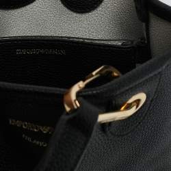 Pre Owned Emporio Armani Back Leather Mini MyEA Shopper Tote