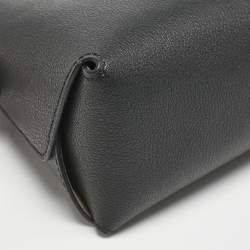 Pre Owned Emporio Armani Black Leather Small ASV Icon Bag