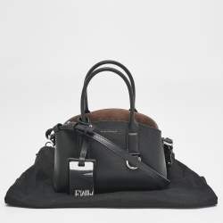 Pre Owned Emporio Armani Black Leather Small ASV Icon Bag