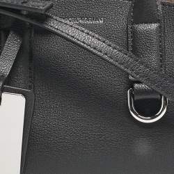 Pre Owned Emporio Armani Black Leather Small ASV Icon Bag