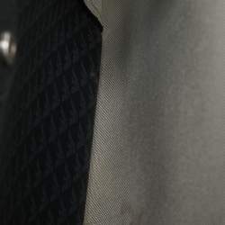 Pre Owned Emporio Armani Black Monogram Faux Leather Annie Tote