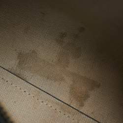 Pre Owned Emporio Armani Black Monogram Faux Leather Annie Tote