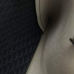 Pre Owned Emporio Armani Black Monogram Faux Leather Annie Tote