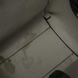 Pre Owned Emporio Armani Black Monogram Faux Leather Annie Tote